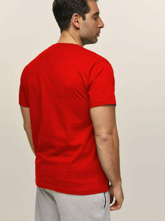 Bodymove Herren T-Shirt Kurzarm Rot