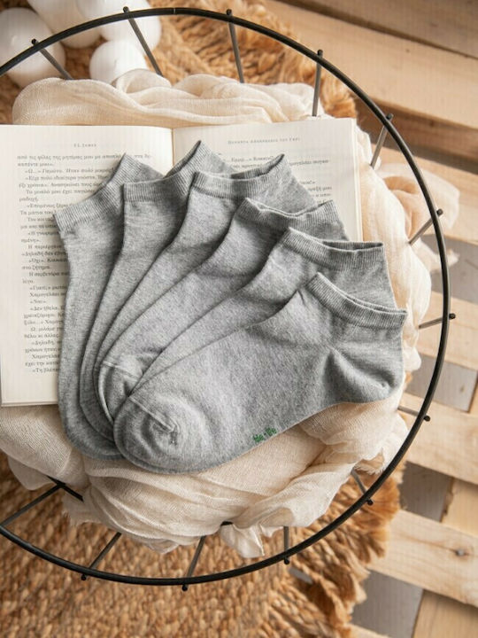 ME-WE Men's Solid Color Socks Gray 3Pack
