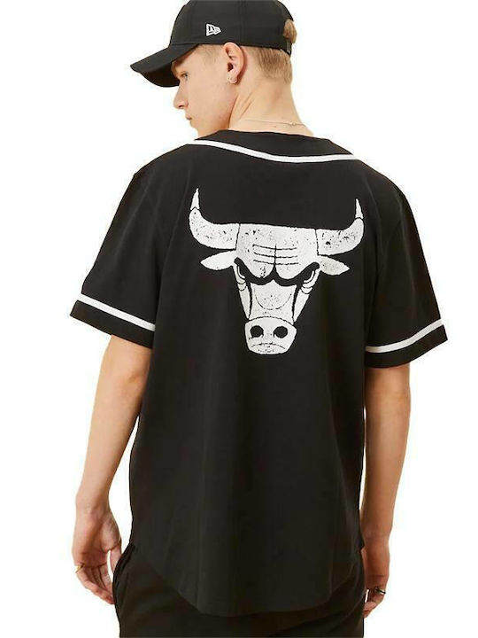 New Era Chicago Bulls Φανελένιο Πουκάμισο Μαύρο