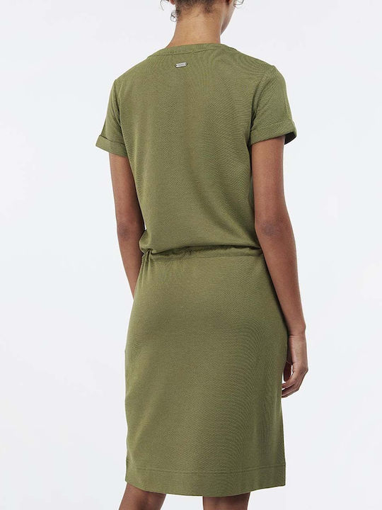 Barbour Sommer Midi Kleid Olive