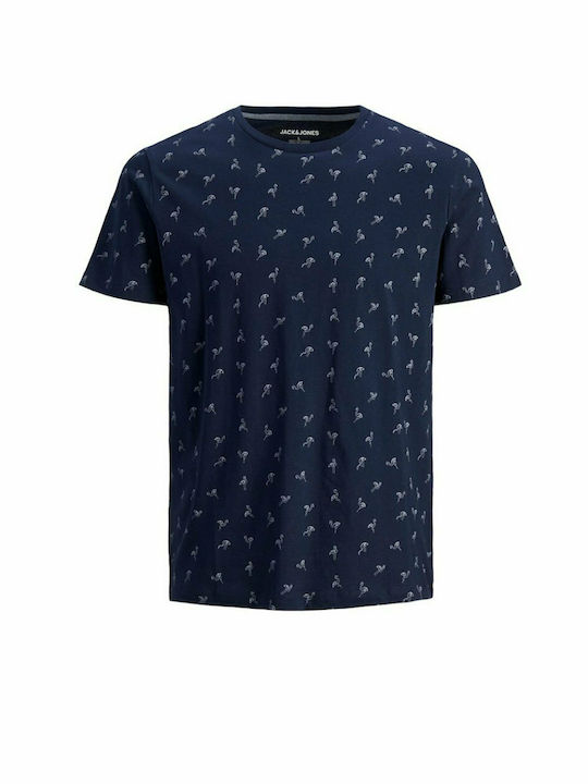 Jack & Jones T-shirt Bărbătesc cu Mânecă Scurtă Albastru marin