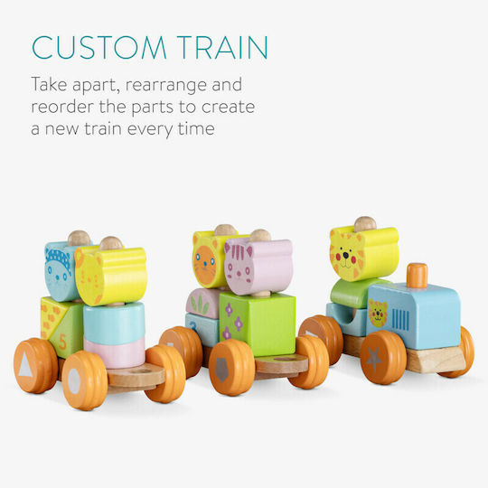 Navaris Vehicle Train made of Wood for 18++ Months