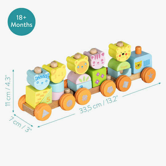 Navaris Vehicle Train made of Wood for 18++ Months