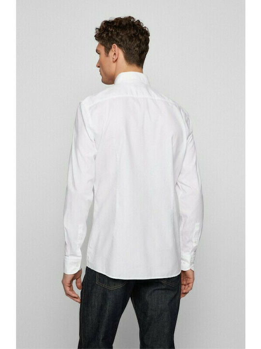 Hugo Boss Men's Shirt Long Sleeve Cotton White