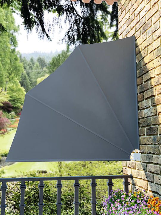 vidaXL Terrace Sideway Sunshade Roller Gray 1.4x1.4cm