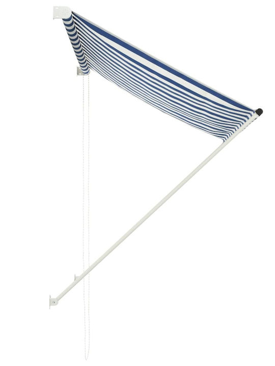 vidaXL Terrace Wall Tent Blue / White 1.5x1.5cm