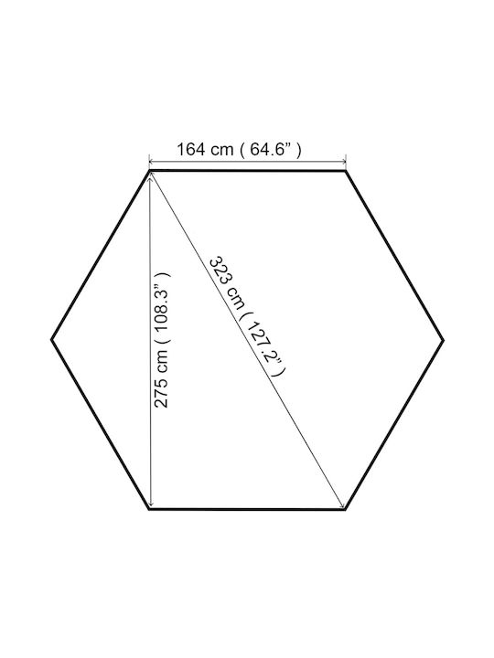 vidaXL Беседка Градина Бял 3.23x2.75м