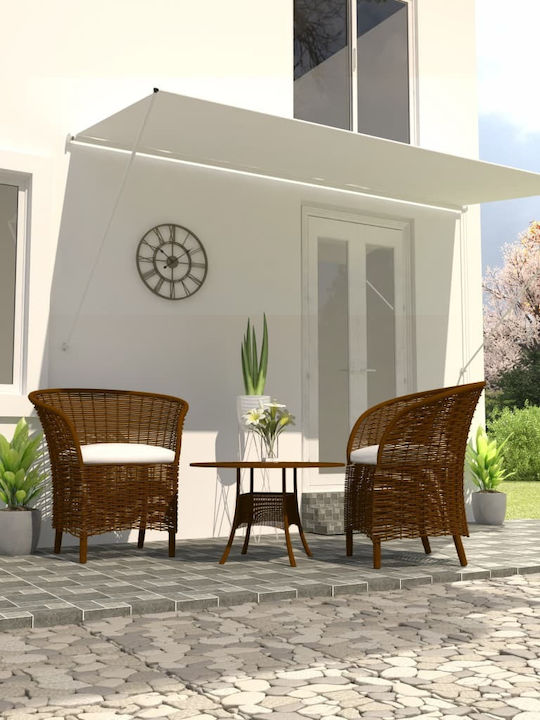vidaXL Terrace Wall Tent Cream 4x1.5cm