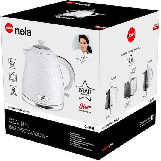 Eldom Βραστήρας 1.7lt 2000W Λευκός