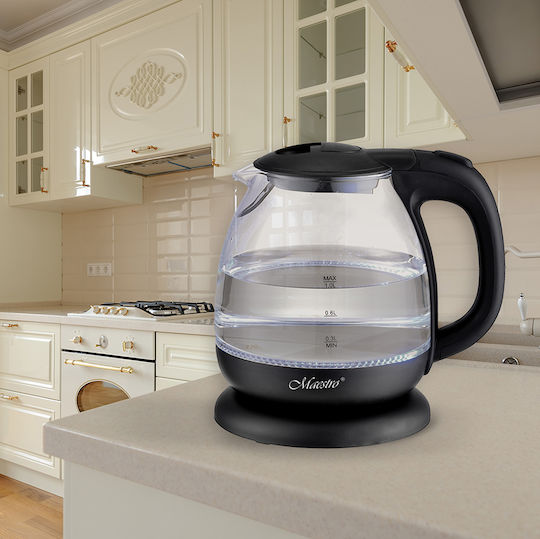 Maestro Fierbător 1lt 1100W Negru