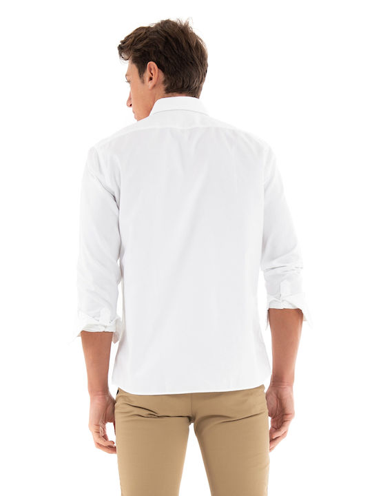 Hugo Boss Men's Shirt Long Sleeve Cotton White