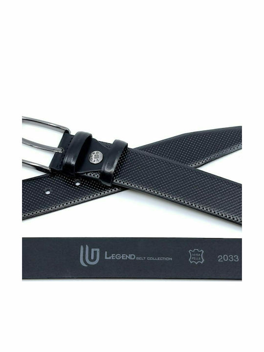Men's Belt Leather Navy Blue