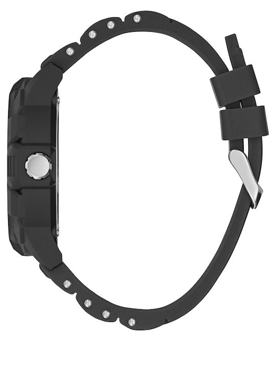 GC Watches Men's Watch 48mm Chronograph Battery with Rubber Strap Black / White