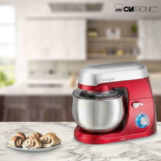 Clatronic KM 3709 Κουζινομηχανή 1000W με Ανοξείδωτο Κάδο 5lt Κόκκινη