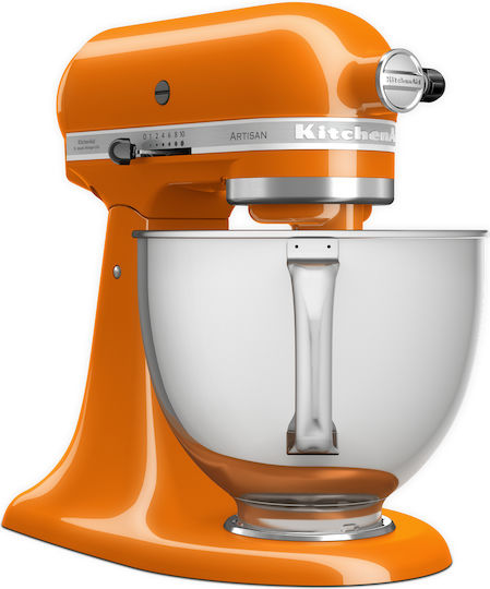 Kitchenaid Artisan Food Processor Orange Stand Mixer 300W with Stainless Mixing Bowl 4.8lt