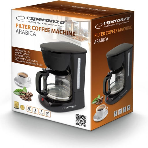 Esperanza Καφετιέρα Φίλτρου 950W Black