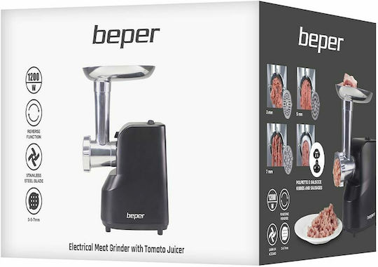 Beper Fleischwolf / Tomatenpresse 1200W Schwarze