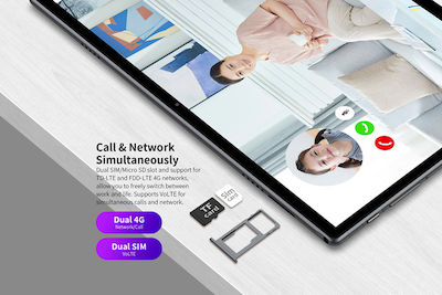 Teclast M40 Pro 10.1" Tablet με WiFi & 4G (6GB/128GB) Grey