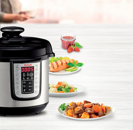 Tefal Fast & Delicious Aragaz multifuncțional 1100W cu Capacitate 6lt Argint