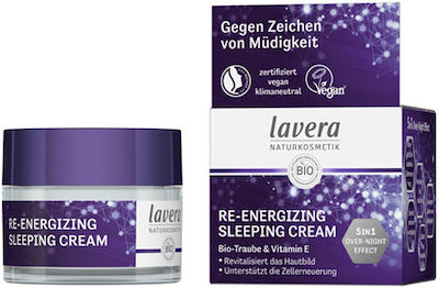 Lavera Re-Energizing Feuchtigkeitsspendend & Regenerierend Creme Gesicht Nacht mit Hyaluronsäure 50ml