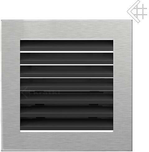 Kratki Fresh Τετράγωνη Περσίδα Τζακιού 17x17cm Inox