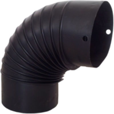 Biofan Chimney Corner Pipe Enamel 150mm Black