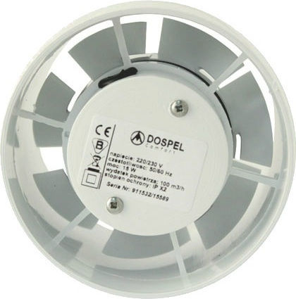 Dospel Euro 1 100 Ventilator Bathroom 100mm White