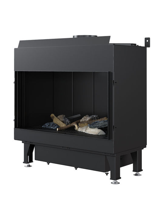 Kratki Leo 70 G20 Ενεργειακό Τζάκι Αερίου 7.3kW Ίσιο με Σταθερή Πόρτα
