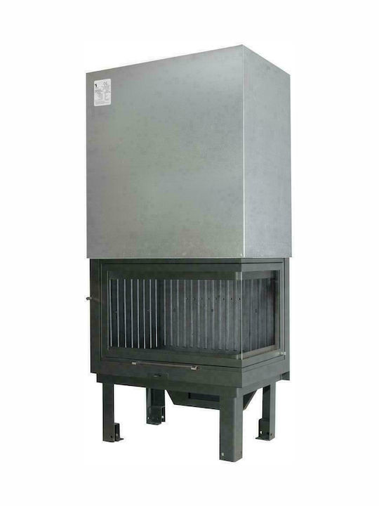 CHytiria Misailidi T-75 Corner 45-75 BG Șemineu cu inserție Lemn Ventilație 15.5kW Colțul stâng cu o ușă care se deschide