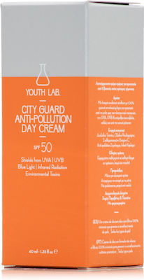 Youth Lab. City Guard Anti-Pollution Day Cream Αντηλιακή Κρέμα Προσώπου SPF50 40ml