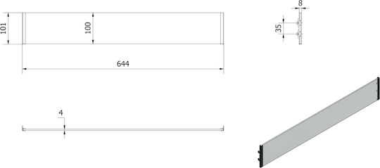 Kratki Delta Szyba Protective Glass for BioethaNol Fireplace