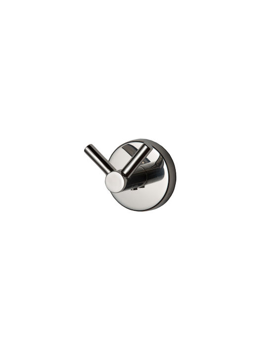 Tema Tenox Double Wall-Mounted Bathroom Hook Inox Silver