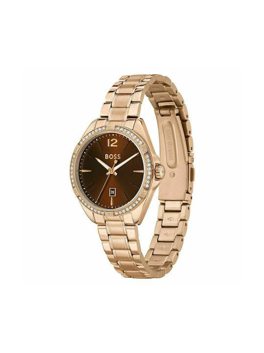 Hugo Boss Felina Uhr mit Rose Gold Metallarmband