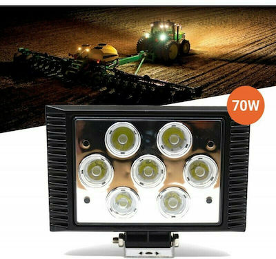 Rolinger Pătratς Faruri pentru Autoturisme LED Universal 10 - 30V 70W 20cm 1buc