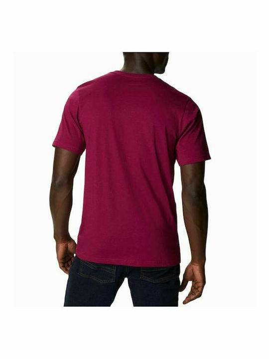 Columbia Basic T-shirt Bărbătesc cu Mânecă Scurtă Fuchsia