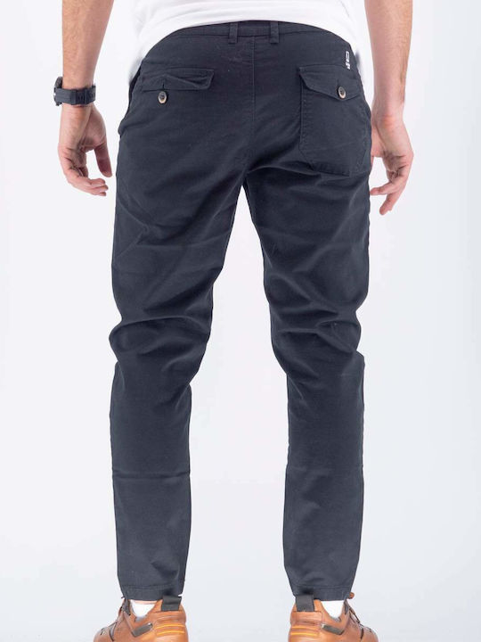 Melt Trousers Chino Elastic in Slim Fit Black