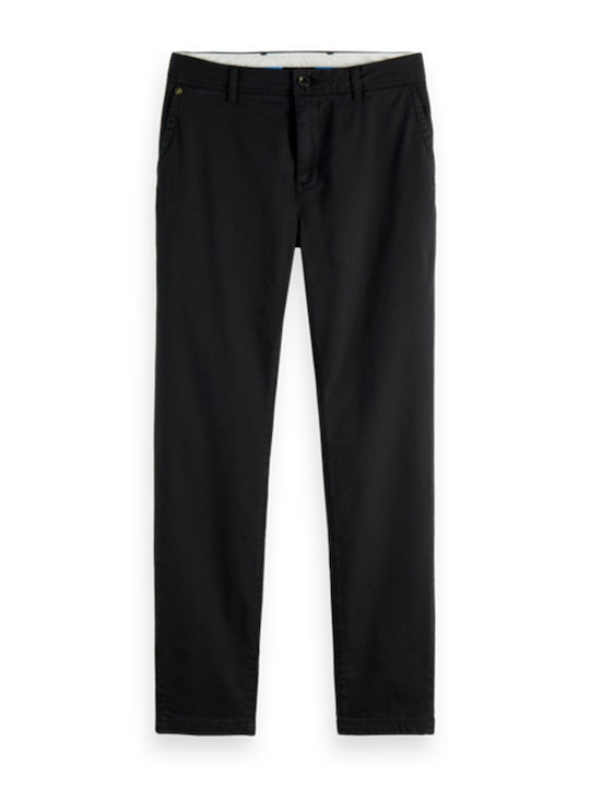 Mott Pantalon Chino Elastic În Fit Slim Negru