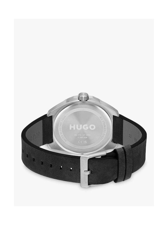 Hugo Boss Expose Watch Battery with Black Leather Strap