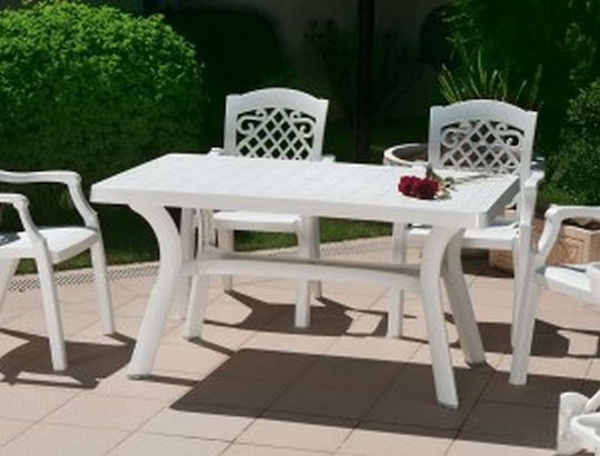 Tisch Stabil Roma Weiß 140x80x72cm