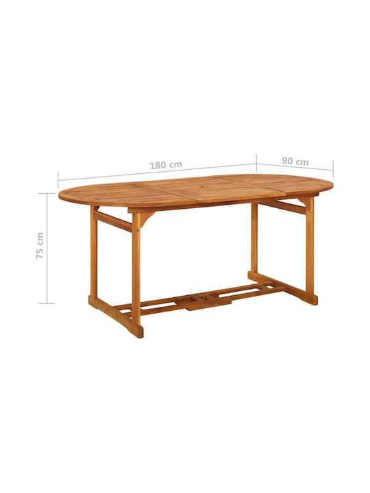 Tisch Stabil Brown 180x90x75cm