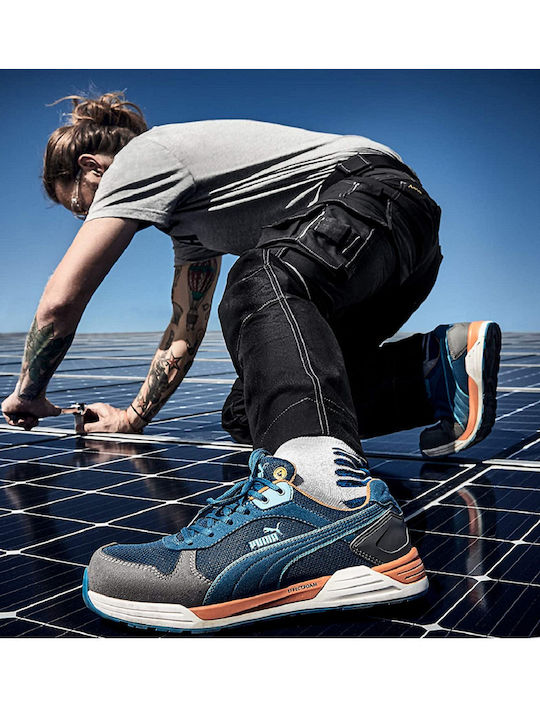 PUMA Frontside Παπούτσι Ασφαλείας Μπλε S1P με Πιστοποίηση P, ESD , HRO,SRC