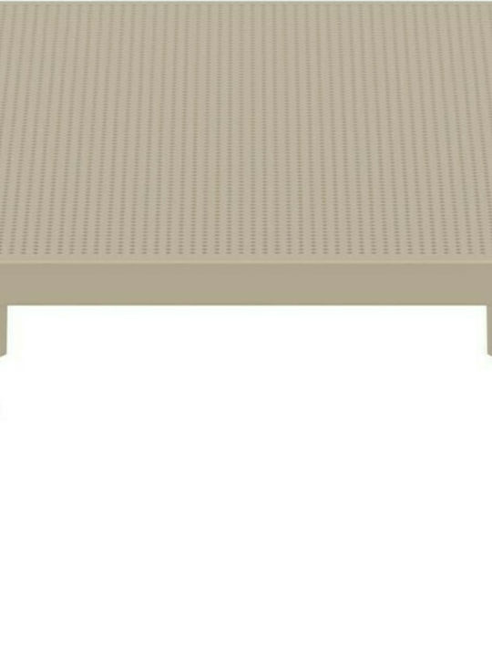 Sky Sitting Room Outdoor Free Standing Polypropylene Table Taupe 100x60x40cm