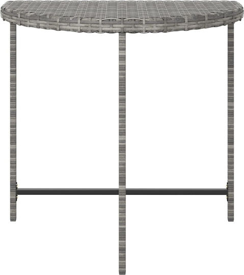 Auxiliary Garden Table for Small Outdoor Spaces Rattan Grey 80x50x75cm
