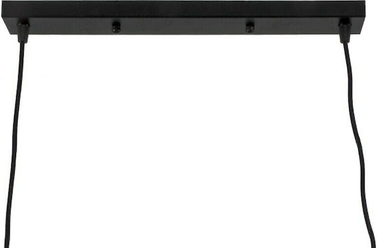 GloboStar Triangle Pendant Light Black Grid with Socket E27 60x22x130cm