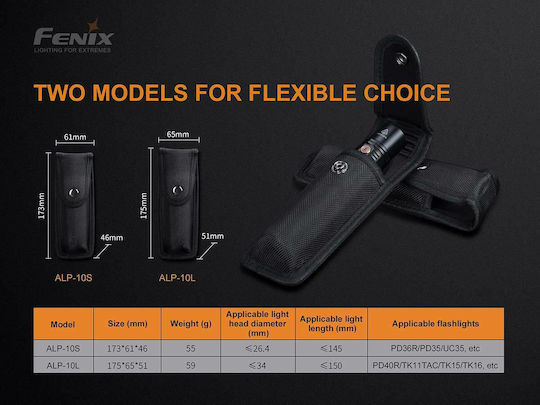 Fenix FNX.ALP10L Θήκη Φακού για Φακούς με Κεφαλή έως 34mm