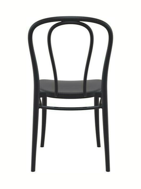 Zappeion Polypropylene Chair Victor Black 45x52x85cm