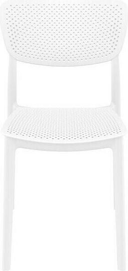 Scaun de exterior Polipropilenă Lucy 129 Alb 45x53x82cm