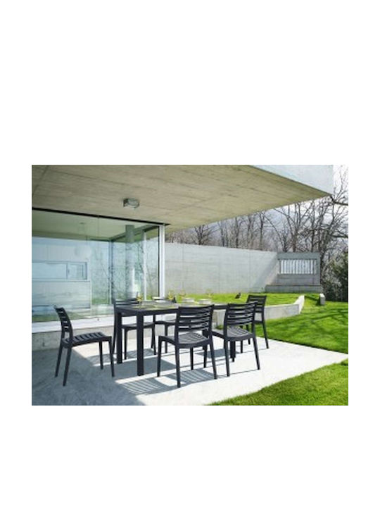 Outdoor-Stuhl Polypropylen Ares Black 48x58x82εκ.