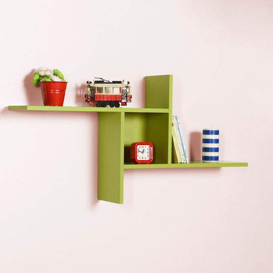 Wall Shelf Windmill Green 100x18x50cm