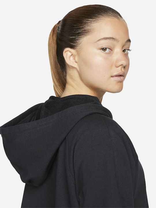 Dri-Fit Get Fit Damen Sweatshirtjacke Kapuzen Schwarz